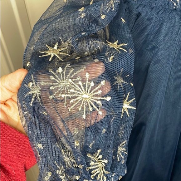 JessaKae Blue Bishop Sleeve Midi Dress - Picture 6 of 8